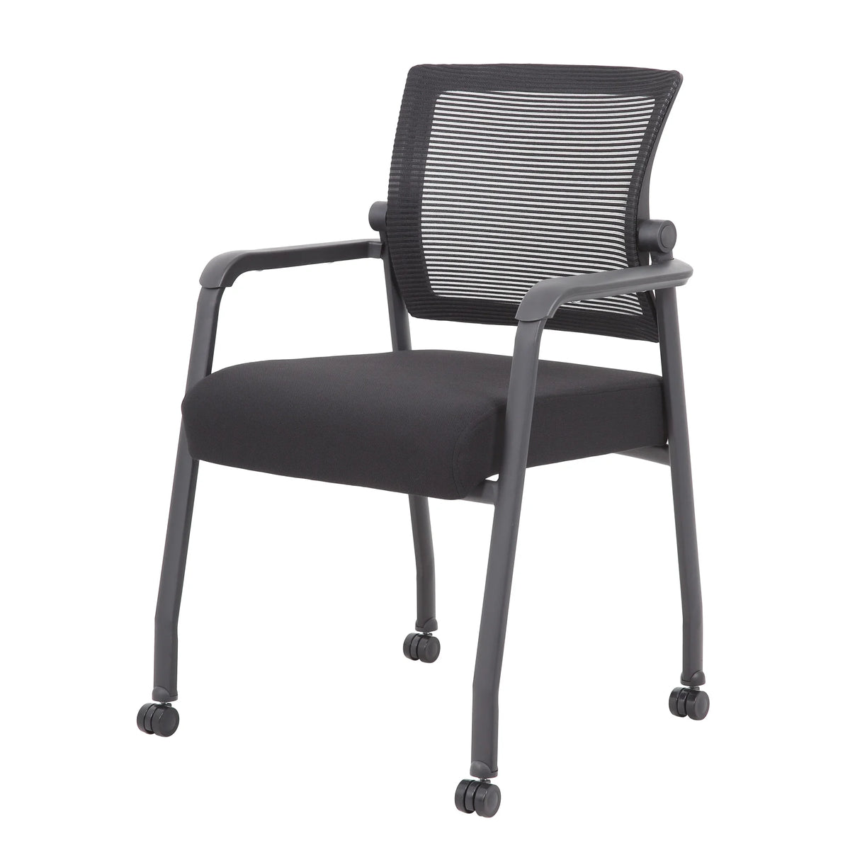 42" Round Table & 4 Mesh Guest Chair with Casters K720614