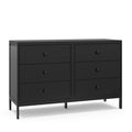 White 6 Drawer Double Dresser Y224666