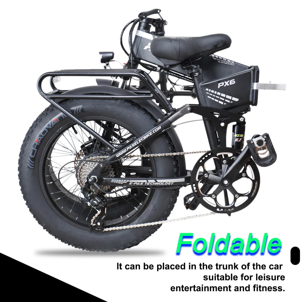 Folding Electric Mountain Bike 750W 20'' Aluminum Alloy 48V 12Ah 9 Speed O243