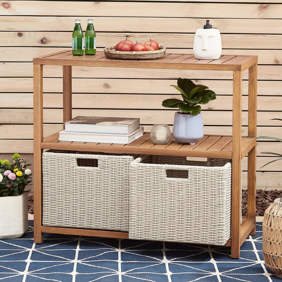 Gray Steel Outdoor Console Table G690