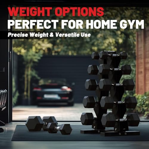 2.5-125lb Rubber Encased Dumbbell Set R191836