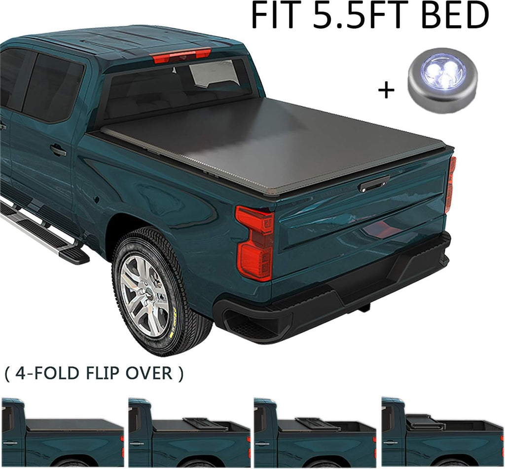 Tonneau Cover with LED Lamp for 6.5FT Soft Quad-Fold F662