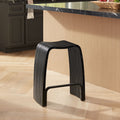 Bamboo Bar Stool Black 24" High with Footrest Z2085