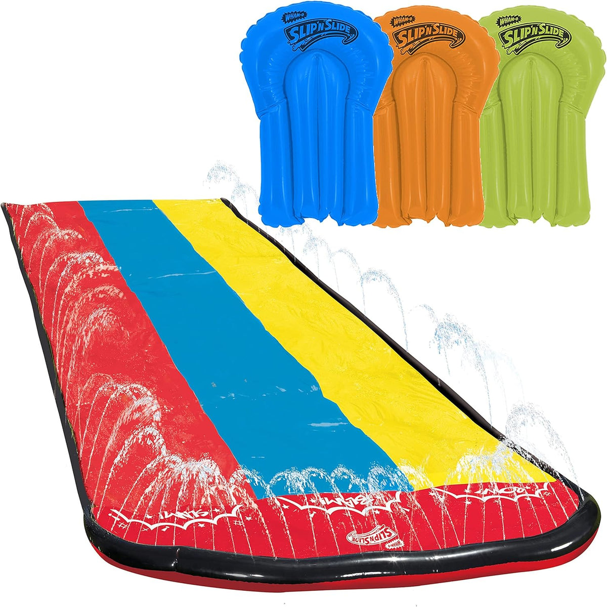 Triple Slip and Slide with 3 Bodyboards Water Slide M61697