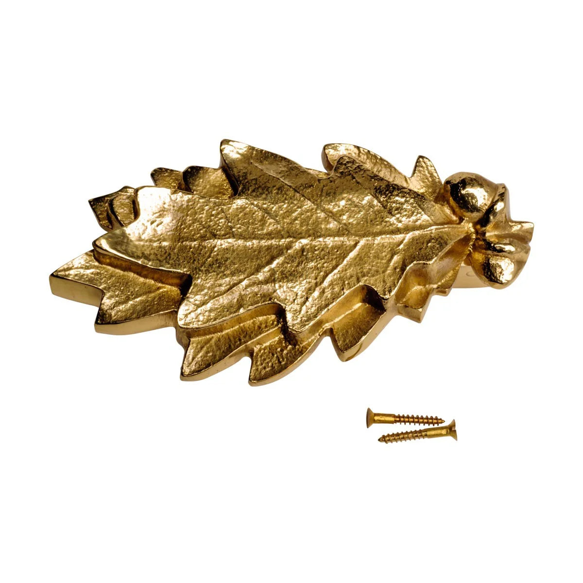 6" Solid Brass Oak Leaf Shaped Door Knocker R450