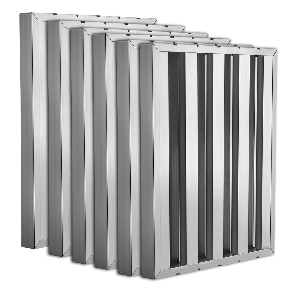 Commercial Hood Filters 19.5W x 24.5H Inch, 430 Stainless Steel, Pack of 6 I59264