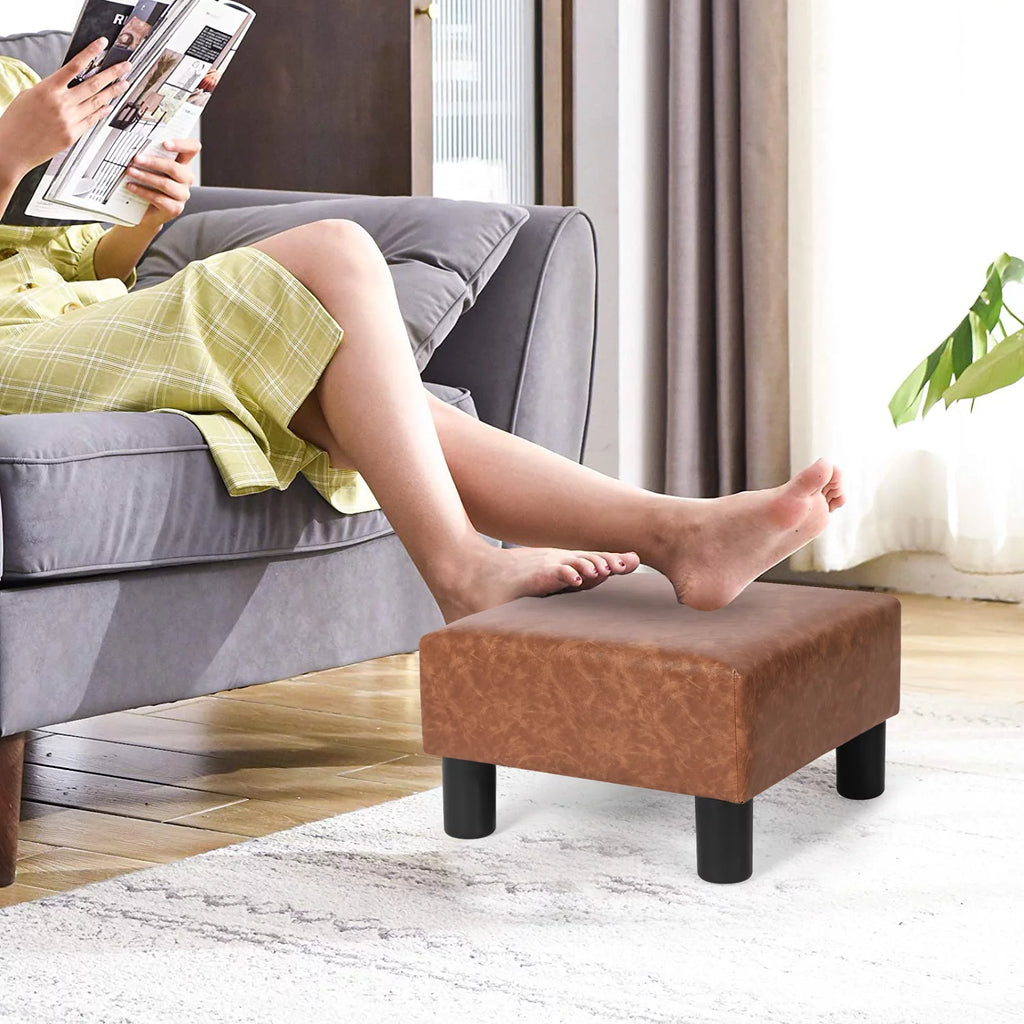 Small Rectangle Foot Stool with Non-Skid Plastic Legs R6276