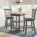 Antique Gray 3 Piece Drop Leaf Dining Set A325