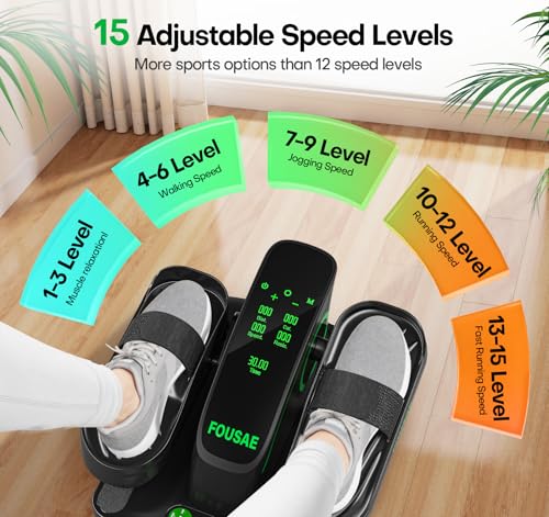 Under Desk Elliptical Leg Exerciser with Touch Screen and Remote Control A786