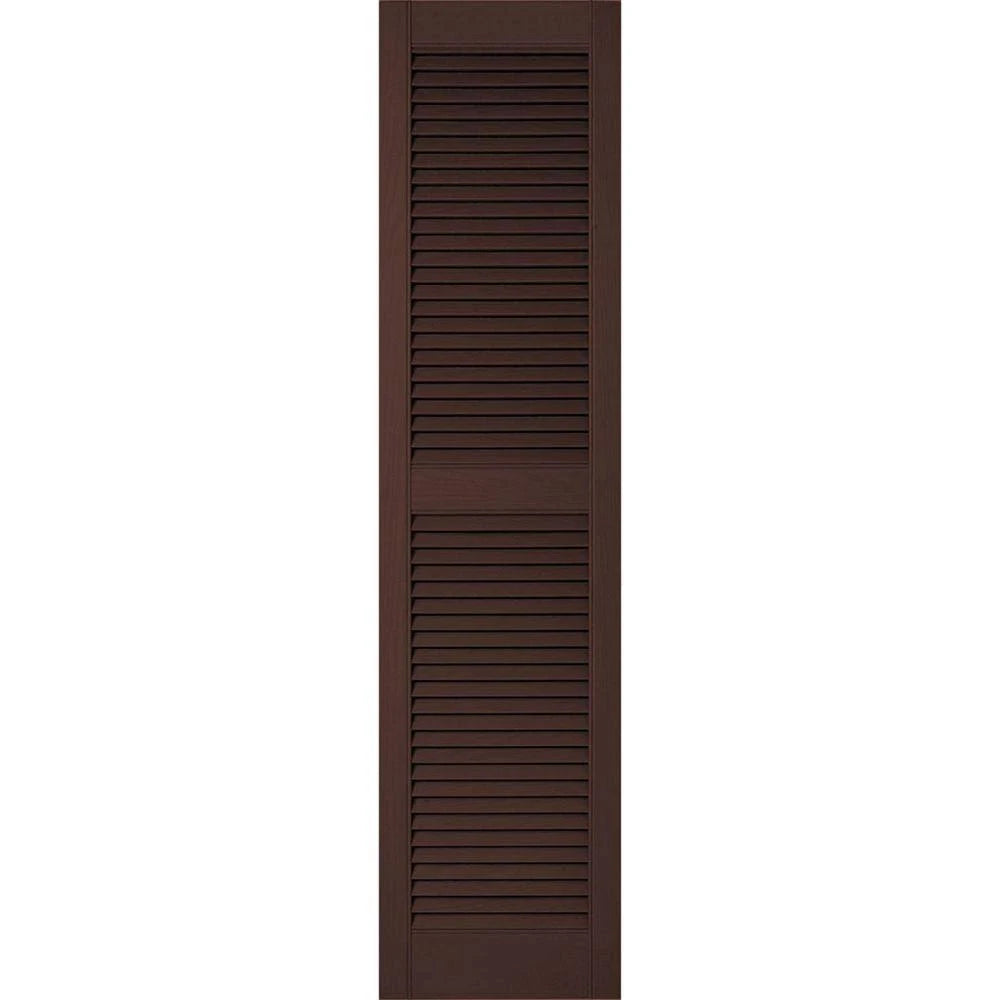 12 inch x 92 inch Vinyl Open Louver Shutters B3217