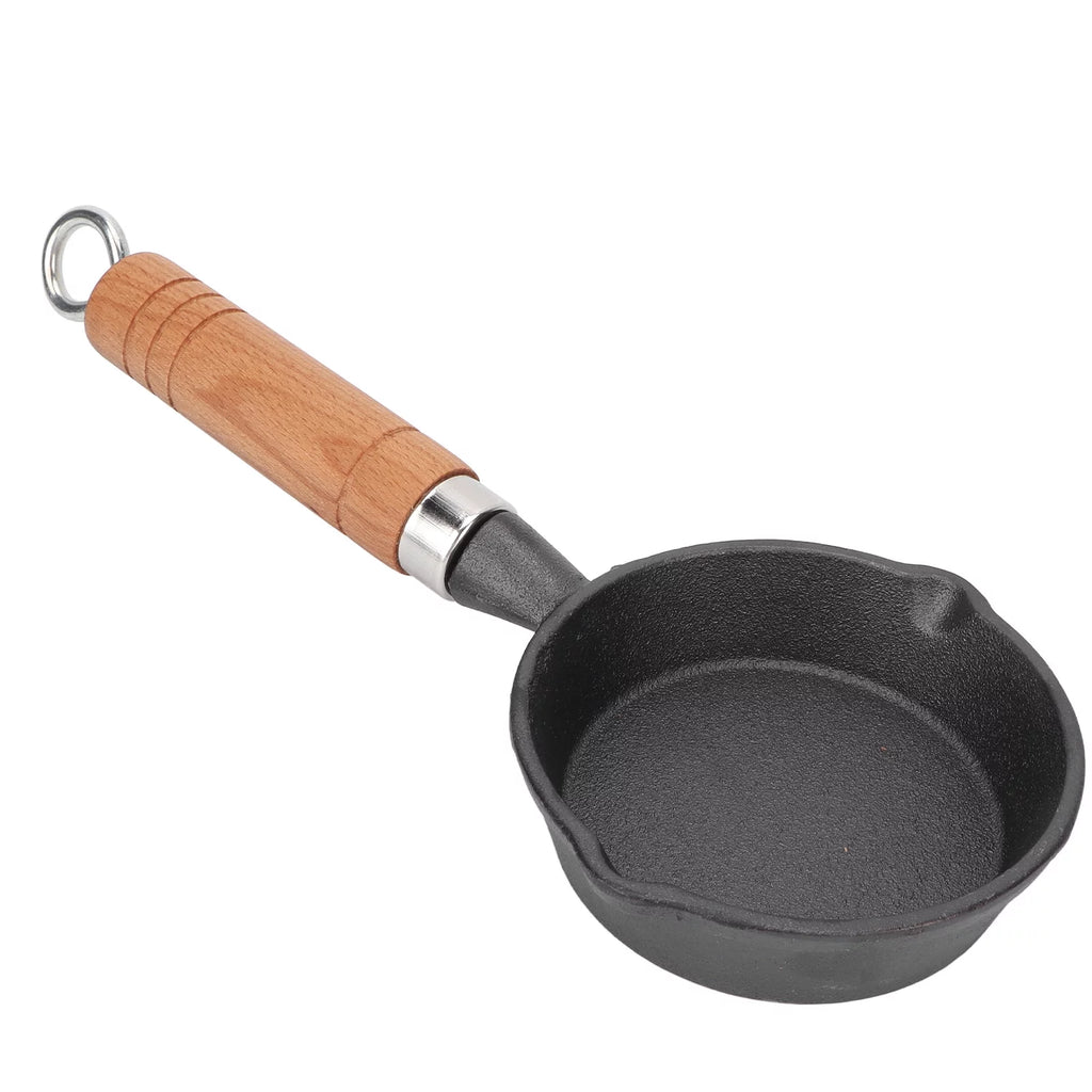 10CM Cast Iron Pan with Wood Handle F929001