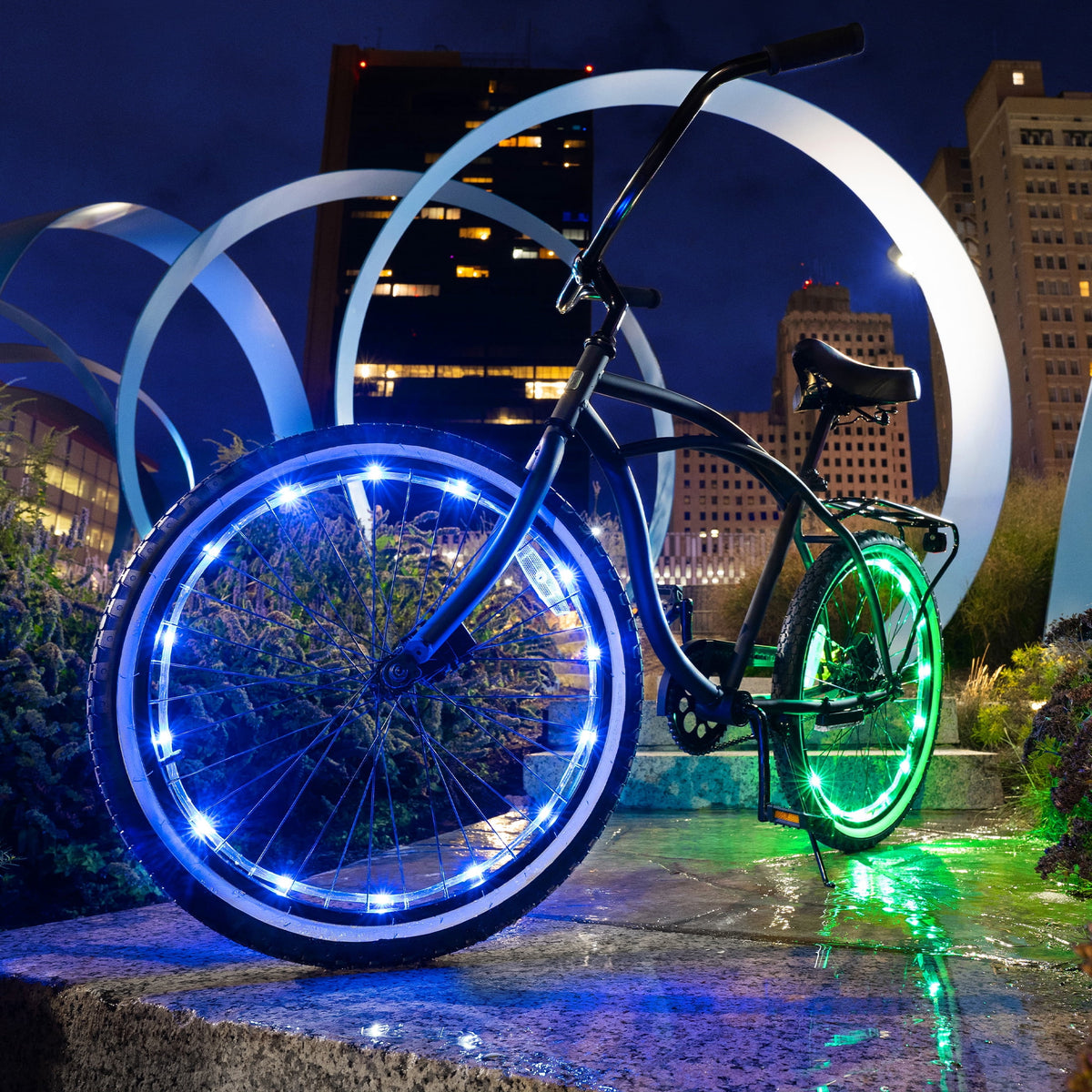 Blue LED Bicycle Wheel Light (2 pack) B313637