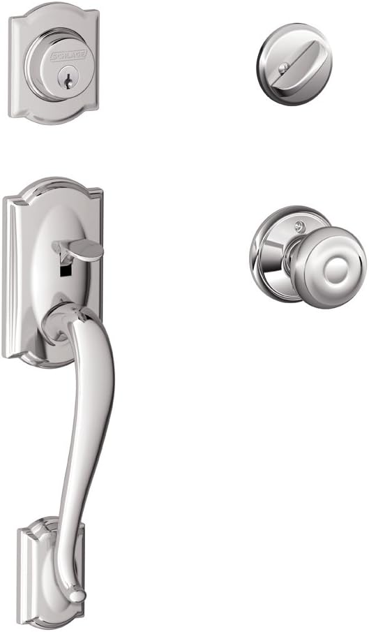 Matte Black Single Cylinder Handleset and Georgian Knob V702742