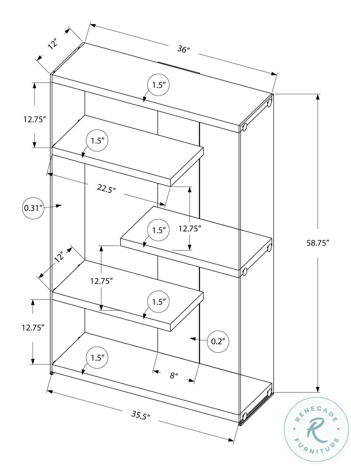 Tempered Glass Bookcase Glossy White S454972