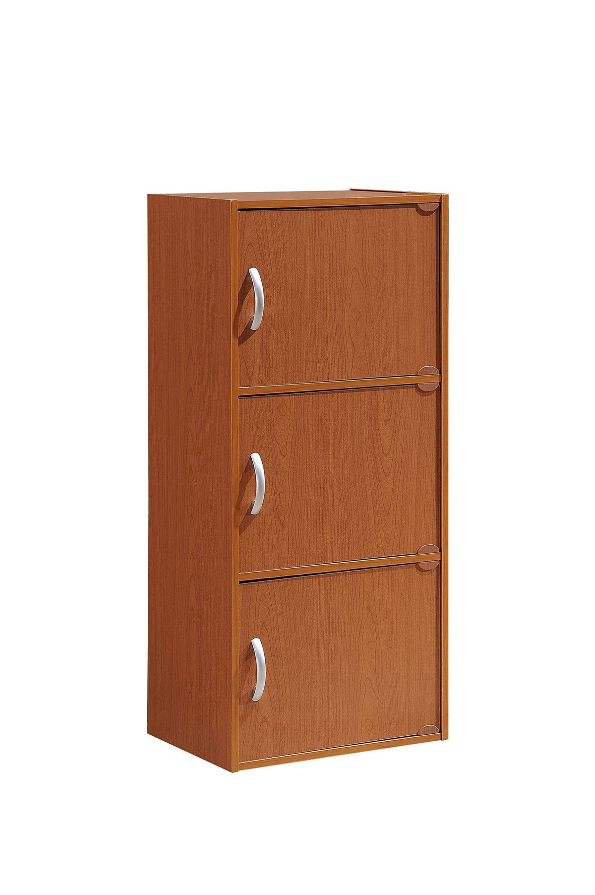 Cherry 3 Shelf 3 Door Bookcase M452