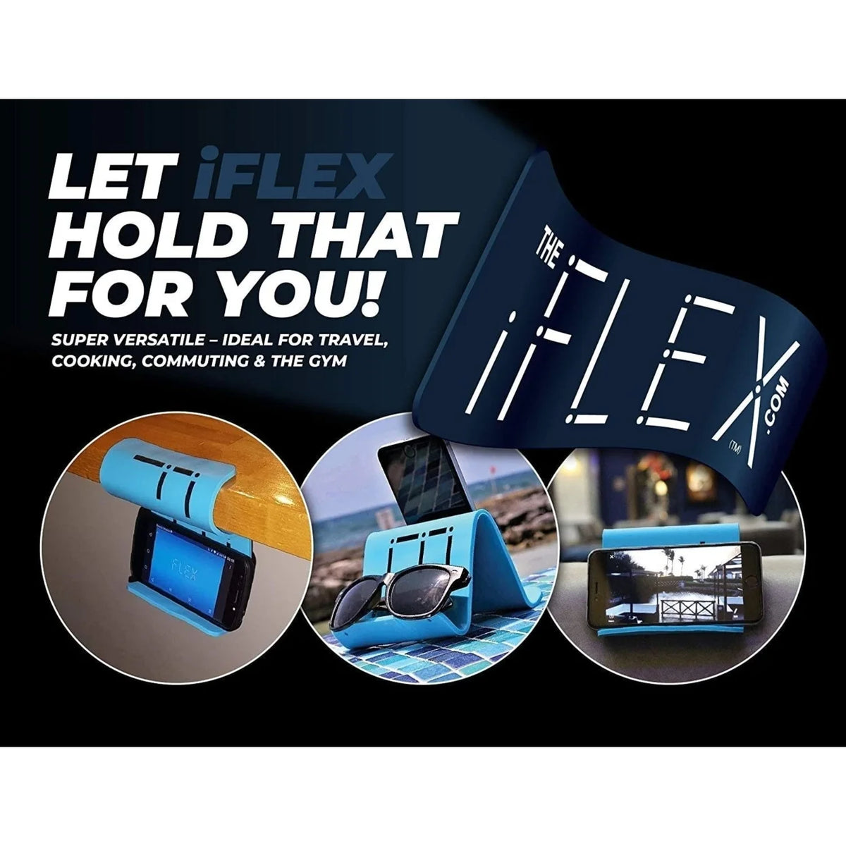 Dark Blue 2-Pack Universal Tablet Cell Phone Stand C1166