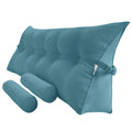 Teal Blue King Size Wedge Pillow with Detachable Roll Pillows V487235