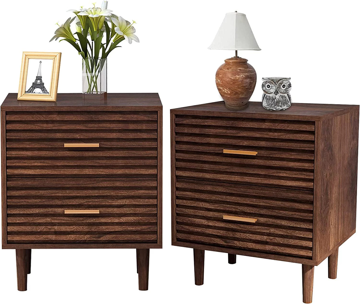 Set of 2 Nightstands with 2 Drawers K216601