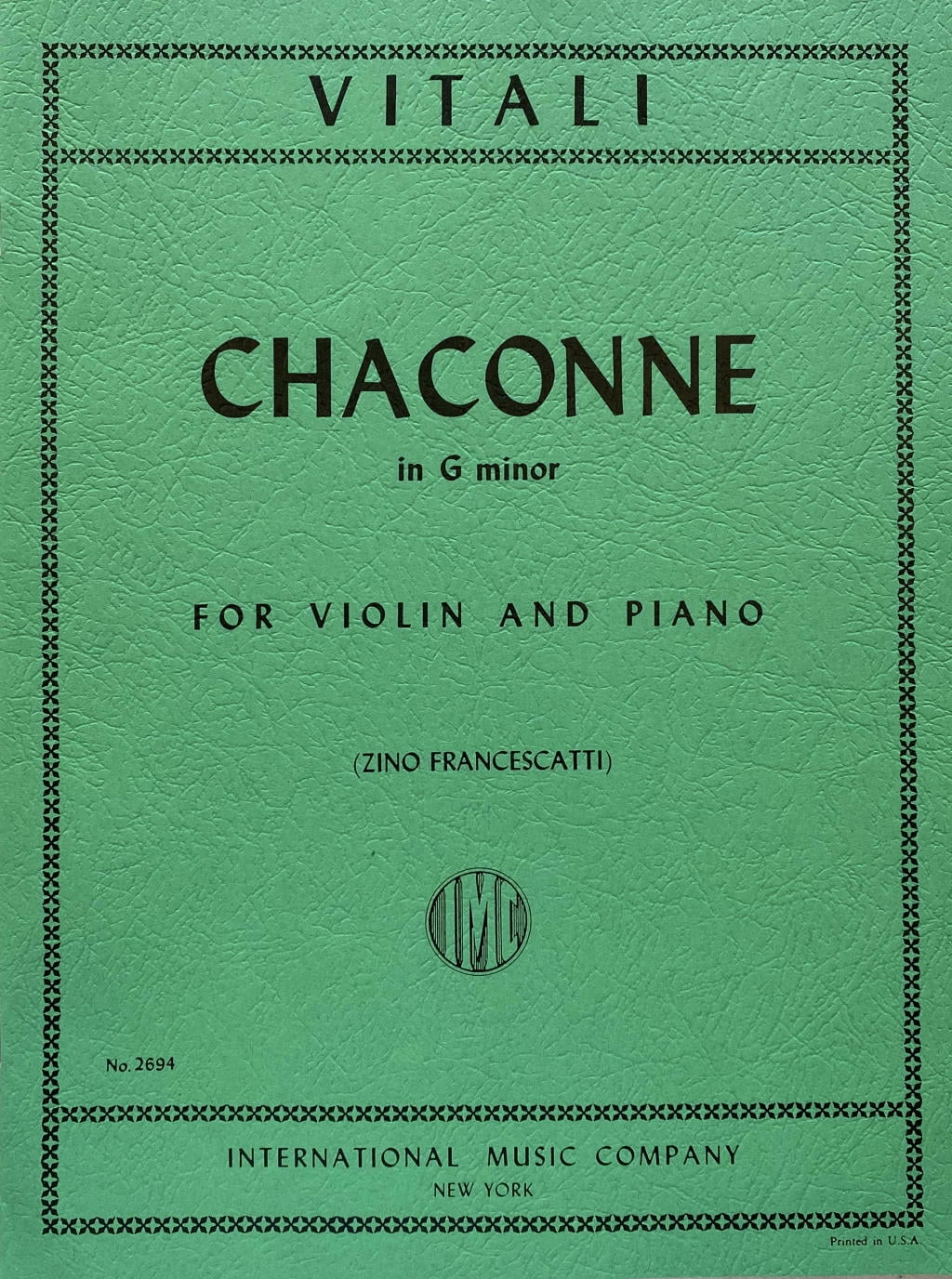 Chaconne in G Minor Violin R931446