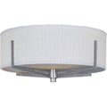 3 Light Flush Mount, Satin Nickel H10010