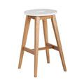 Modern Oak and White Barstool N252556