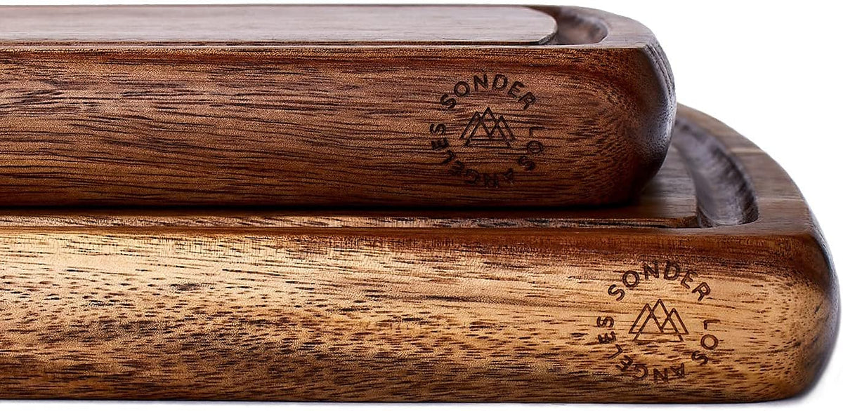 Acacia Wood Cutting Board Set of 2 with Juice Groove T235326