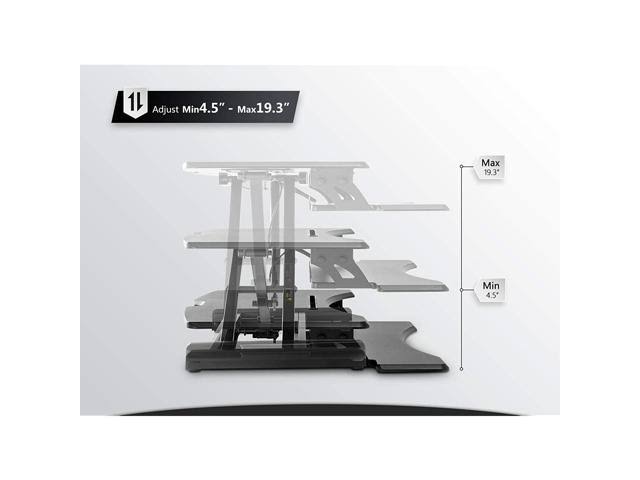Standing Desk Converter with Height Adjustable Tabletop Workstation Riser Y674