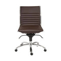 Brown Low Back Office Chair without Armrests Z231