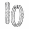 14K White Gold Round Hoop Earring J82995