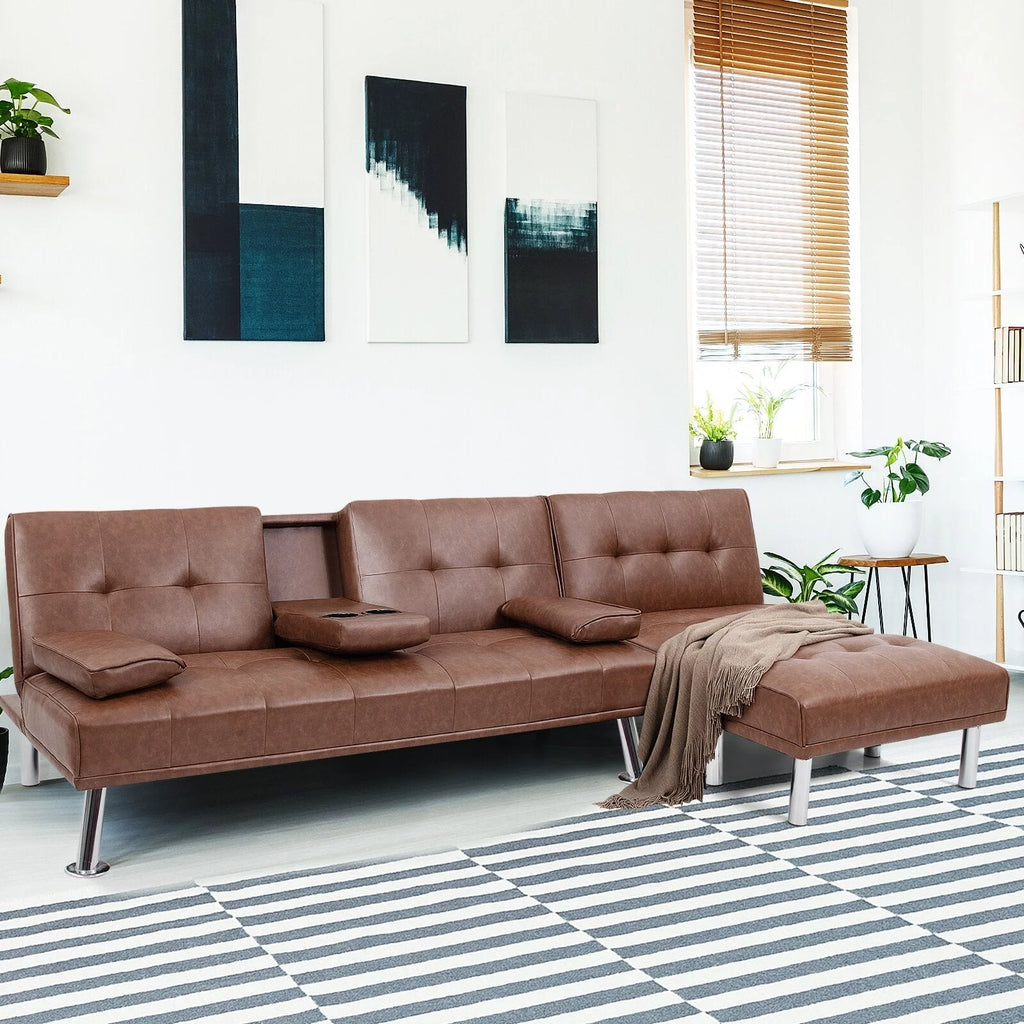 Brown 3-Piece Sectional Sofa Set E430558