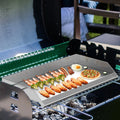 Stainless Steel Griddle Flat Top BBQ Plate with Handles and Grease Groove N20878