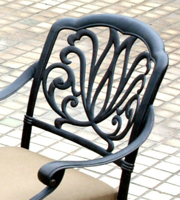 Bronze Cast Aluminum Swivel Patio Bar Stool J107338
