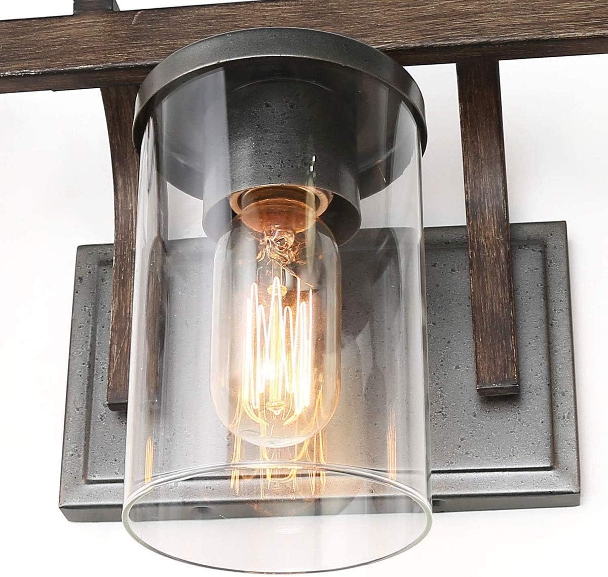 3-Light Clear Glass Shade Wall Lamp O119386