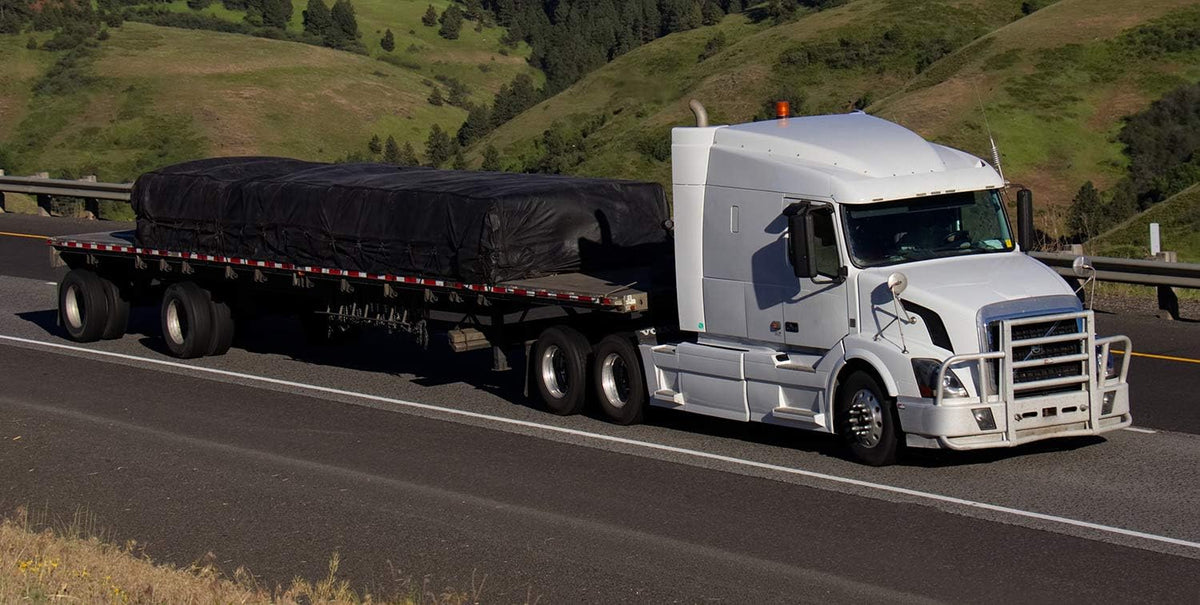 Black Heavy Duty 18oz Lumber Tarp 20x27 (6' Drop) B57395