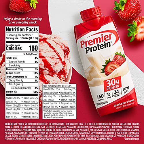 Strawberries & Cream High Protein Shake (15 X 11 Fl Ounce) N1071