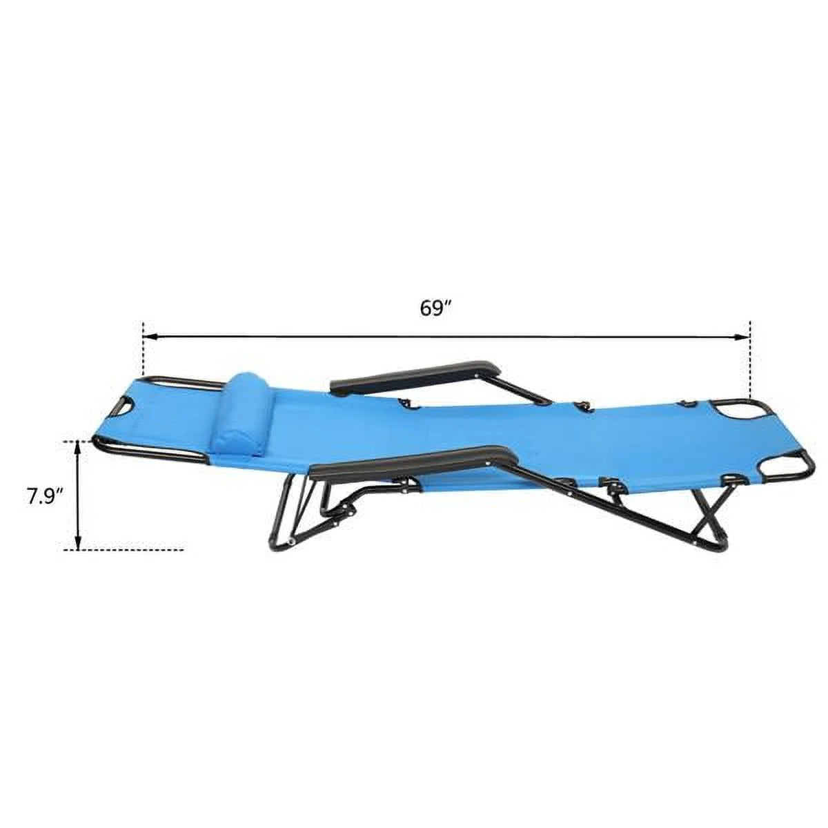 Blue Extendable Folding Reclining Chair M236