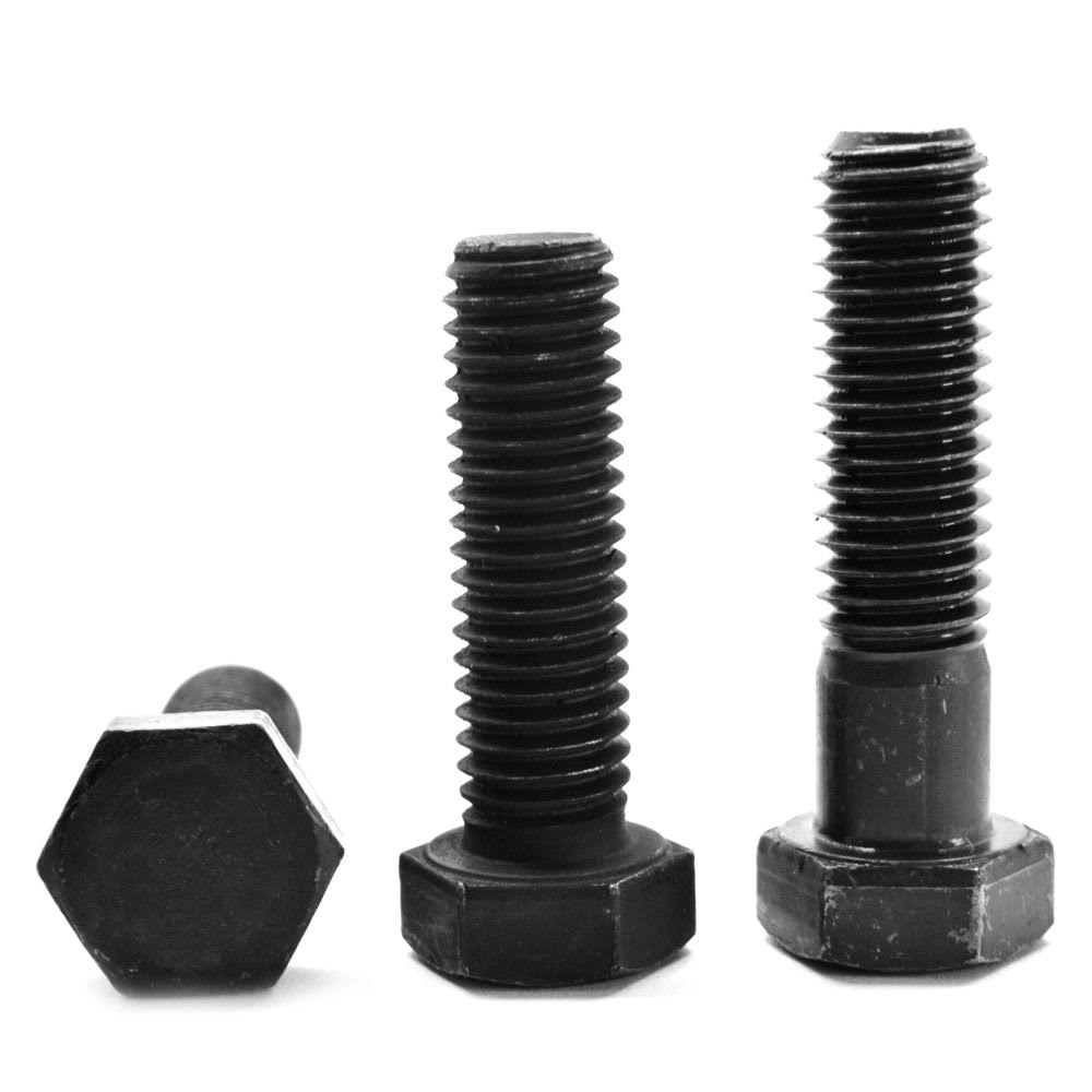 7/8x22-14 x 8x22 Fine Thread Grade 8 Hex Cap Screw USA Alloy Steel Black Oxide O8479