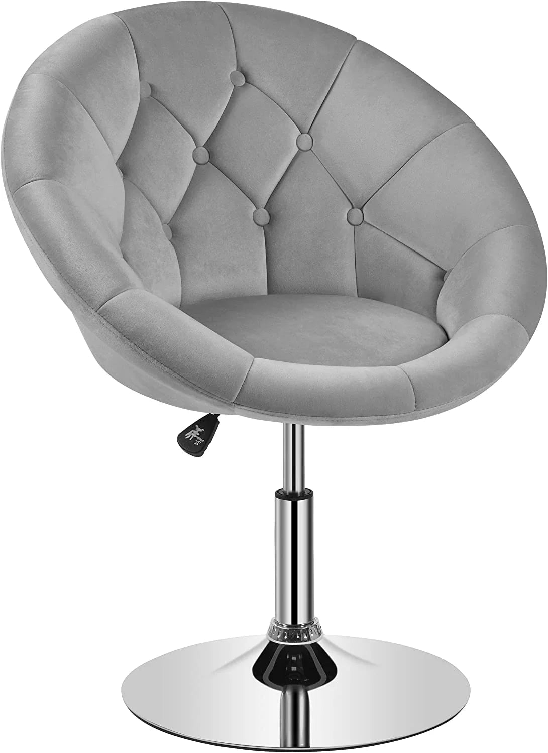 Velvet Tufted Swivel Accent Chair with Chrome Frame P936