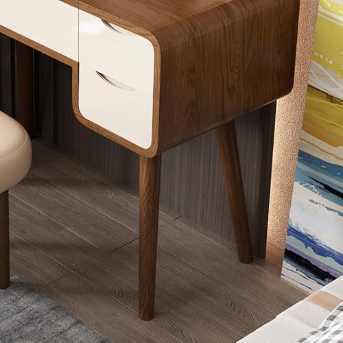 Flip Top Vanity Table with Stool and Mirror B263013