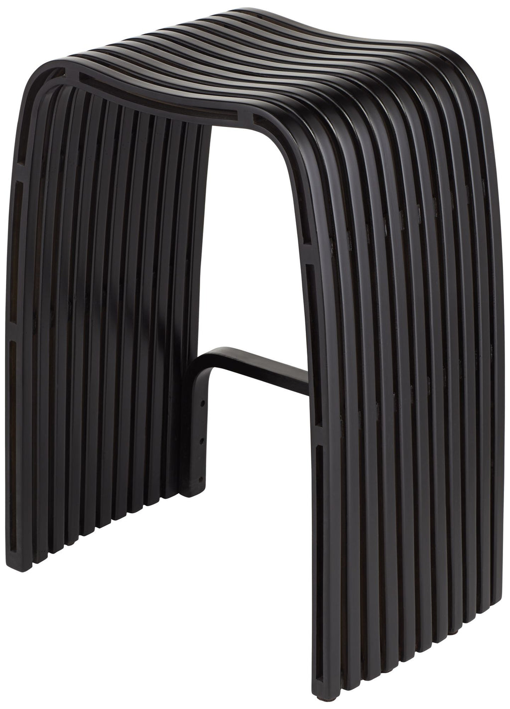 Bamboo Bar Stool Black 24" High with Footrest Z2085