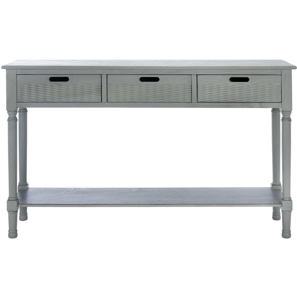 3 Drawer Console Distressed Grey Q88249