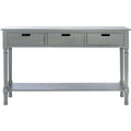 3 Drawer Console Distressed Grey Q88249