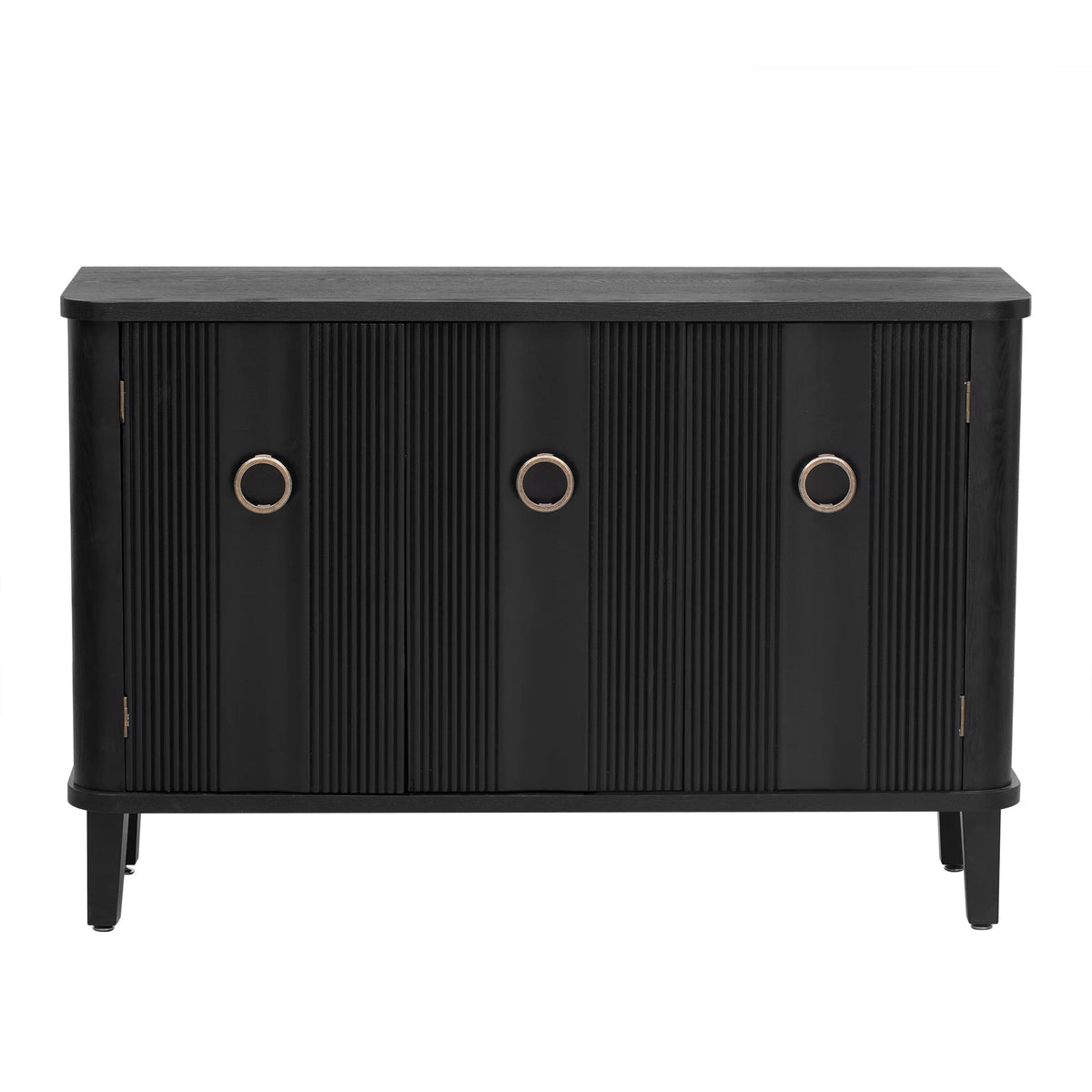 Solid Wood Veneer Cabinet with Three Doors V89317