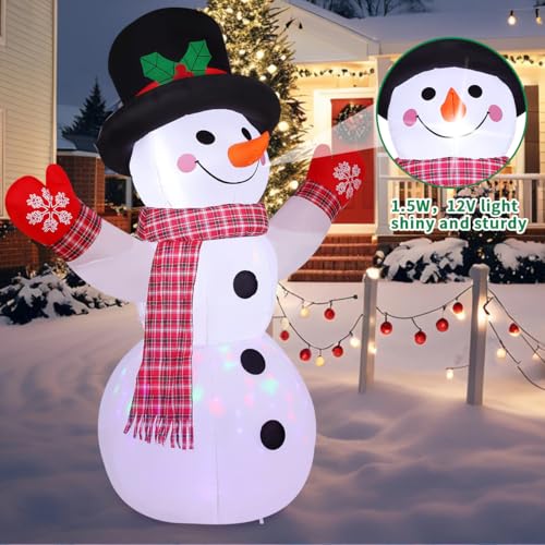 8 FT Inflatable Snowman with Built-in LEDs R6010