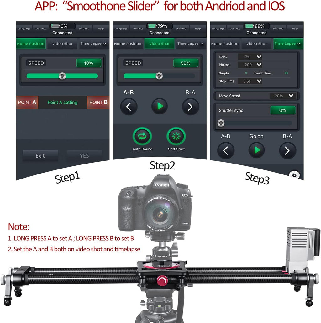 Motorized Carbon Fiber Camera Slider H41968
