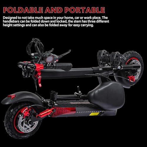 800/1200W Motor 48V 15/18/21AH Battery 11" All-Terrain Tires Heavy Duty Electric Scooter with Seat V370