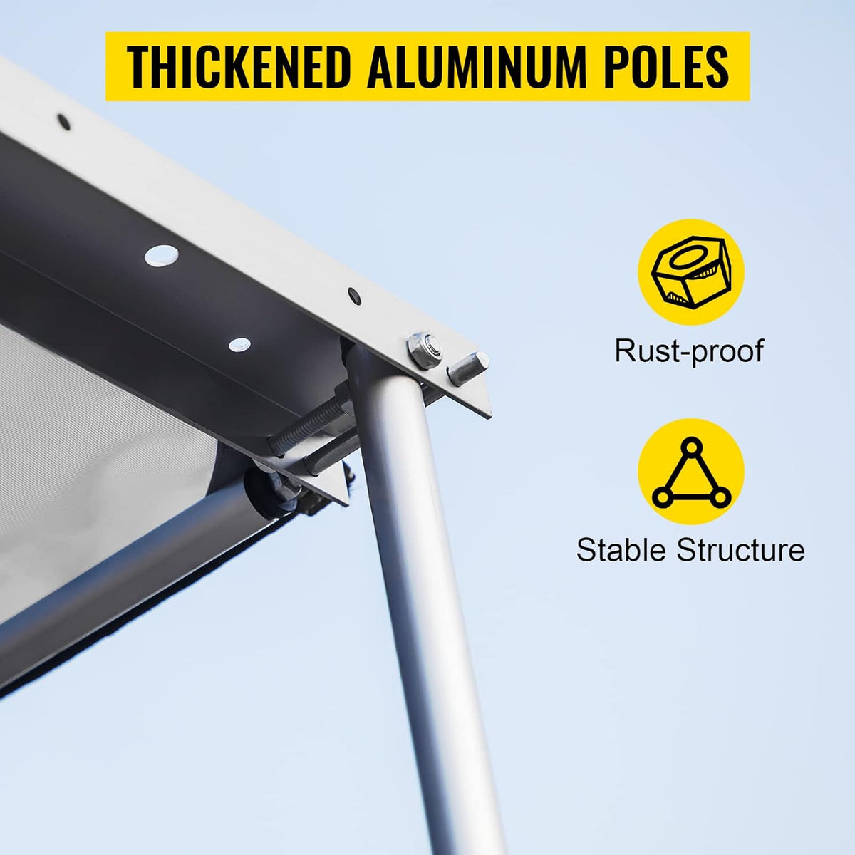 Grey 6'x6' Retractable Vehicle Awning with Carry Bag Q65301