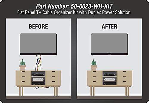 Flat Panel TV Cable Organizer Kit with Power Solution B28772