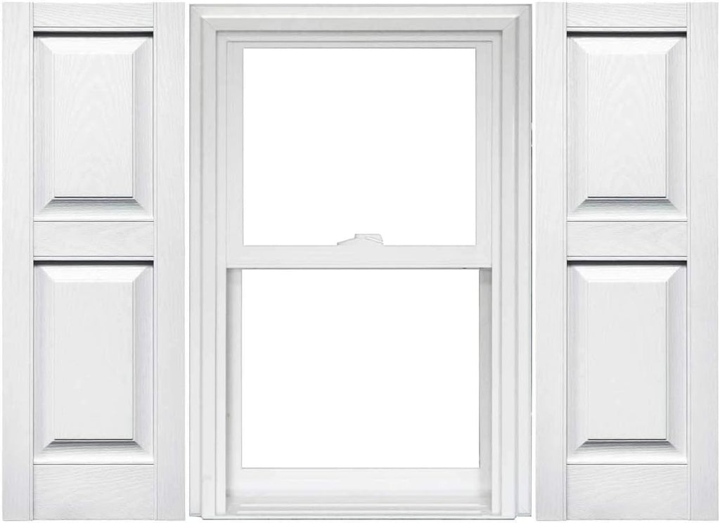 Raised Panel Vinyl Shutters 1 Pair 14.75 x 59 Classic Blue Z80687