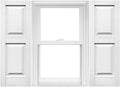 Raised Panel Vinyl Shutters 1 Pair 14.75 x 59 Classic Blue Z80687